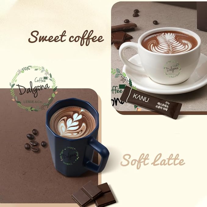 KANU Latte - Korean Maxim 3 in 1 Instant Coffee Variety Sample Packets with Gift Box Set, Camping Essentials, KANU Latte 3 Mix Combination 10 Sticks