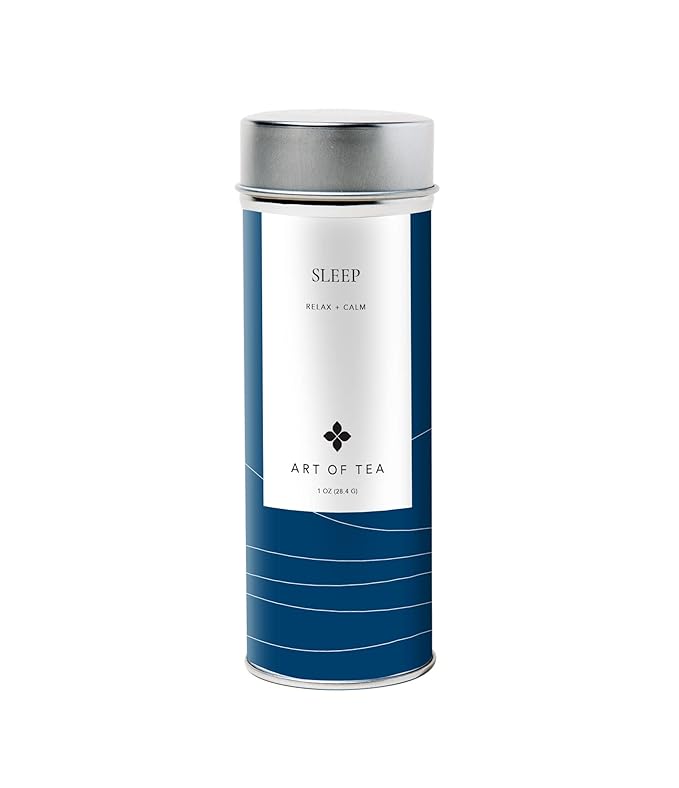 Art of Tea | Organic Sleep 1oz (Chamomile, Spearmint, Valerian Tea) | Wellness Loose Leaf Artisan Tea | Bedtime and Relaxation tea
