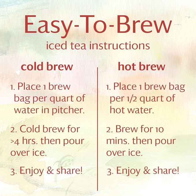 Grace Farms ROOIBOS CHAI ORGANIC ICED TEA (Twelve 1qt. Brew Bags, 3 Gallons) | Refreshing and Spiced, Naturally Sweet Sugar-Free | Easy Cold Brew