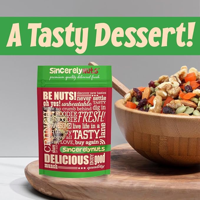 Sincerely Nuts Omega 3 Trail Mix - Whole Pumpkin Seeds, Sweetened Dried Cranberries & Mango Chunks, Unsalted Almonds & Chopped Walnuts - Kosher, Vegan & Gluten Free Heart Healthy Snacks, 5 lb