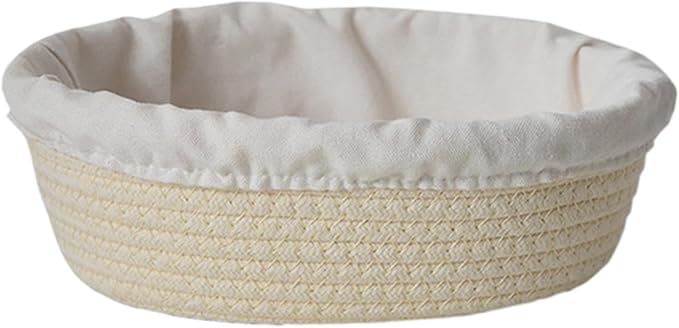 Bread Basket - Oval Bread Proofing Baskets Cotton Rope - Kitchen Gadget, Baking Supplies for Artisan Breads Pastry Making use