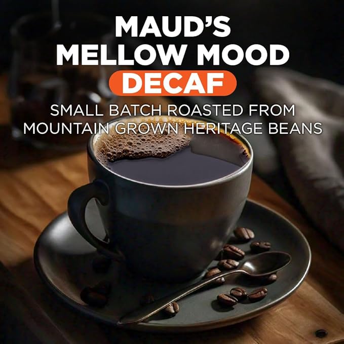 Maud's Decaf Medium Roast Coffee Pods, 18 ct, Decaffeinated Coffee in Recyclable Single Serve Pods – 100% Arabica Coffee, Compatible with Keurig K Cups Maker