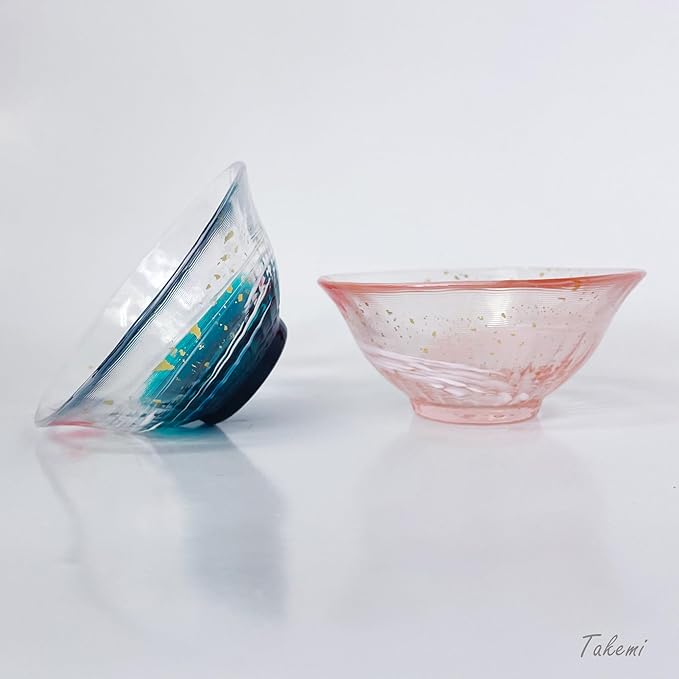 Japanese sake glass Handcrafted Mini Glass Set Elegant Japanese Sake Cups Perfect for Any Occasion Made in Japan (Sakura and Early summer, Sake Glass (2.5 fl oz))