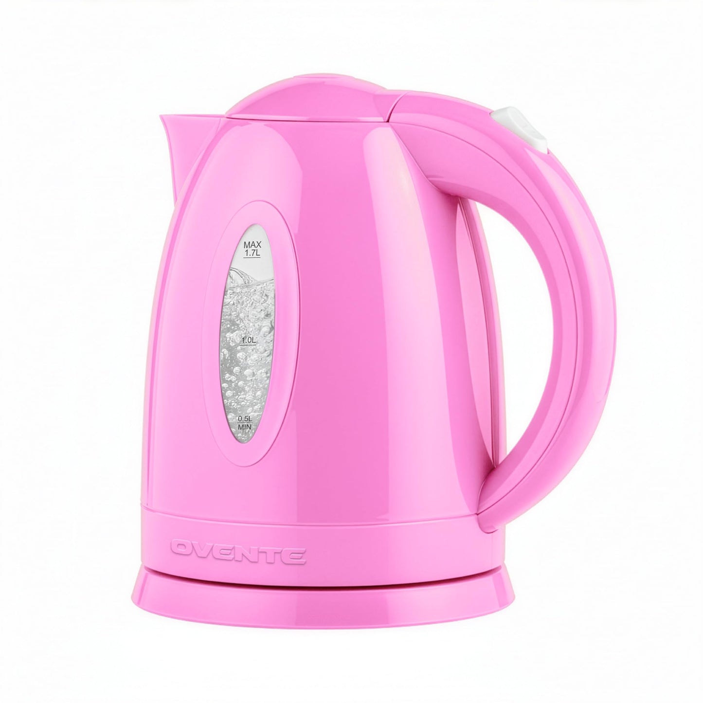 OVENTE 1.7L Electric Kettle with 1100W Fast Boiling Water, Pink KP72P