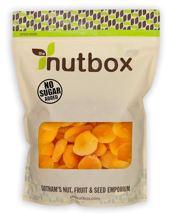 Nutbox | Dried Apricots Turkish | 2 pounds (32 ounces), No Added Sugar, Naturally Sweet, Gluten Free, Good Source of Vitamin E and Potassium Packed fresh in Resealable Bulk Bags