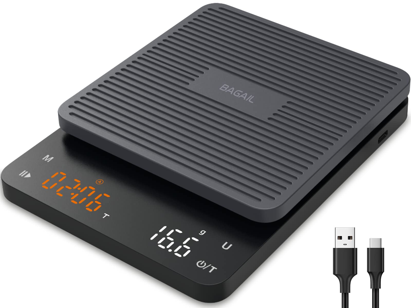 BAGAIL Coffee Scale with Timer, 0.1g/3kg Precision