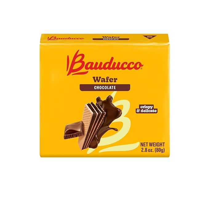 Bauducco Wafer Cookies, Chocolate, 28 oz (Pack of 10) - Crispy Layered Wafers with Rich Chocolate Cream Filling - Indulgent Sweet Snacks, Desserts & Treats - Individually Wrapped