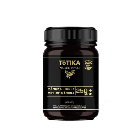 Tōtika Nature Mānuka Honey, 100% Pure Raw New Zealand Honey for Enhanced Well-Being and Digestive Health Benefits MGO 250+