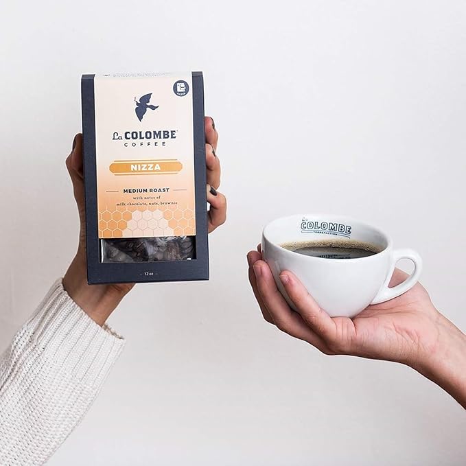 La Colombe Nizza Medium Roast Drip Grind Ground Coffee - Notes of Milk Chocolate, Nuts & Brownie with Honey-Sweet Roasted Nuttiness, 12 Ounce (Pack of 1)