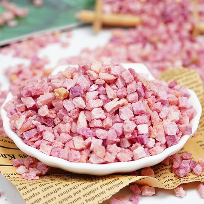 WEIJUEJIYI Freeze-dried diced Peach 100g (3.52oz) Dried Peach, Cake Decoration Ingredients, Vegetarian, No Additives, Dried Fruit