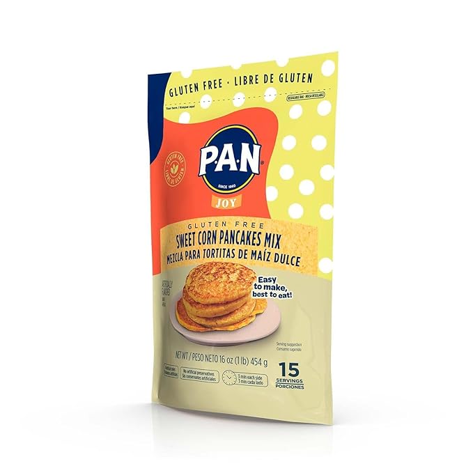 P.A.N Sweet Corn Pancakes Mix ??Gluten Free Easy to Prepare 1 lb (Pack of 2)