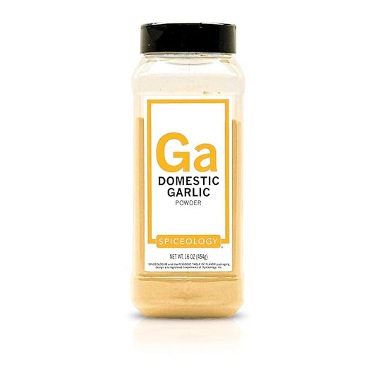 Spiceology ??Domestic Garlic Powder ??Fine Ground Garlic for Seasoning, Spice Blends & Everyday Cooking ??Bold, Savory Flavor ??16 oz