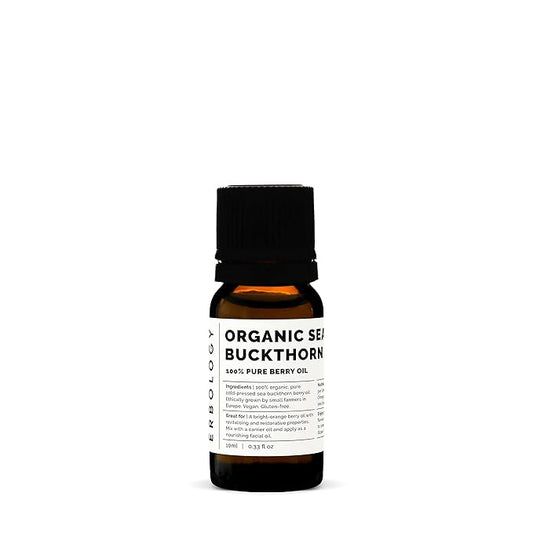 100% Organic Sea Buckthorn Oil 10ml - Cold-Pressed 50:1 - Premium Quality - Rich in Omega-7 and