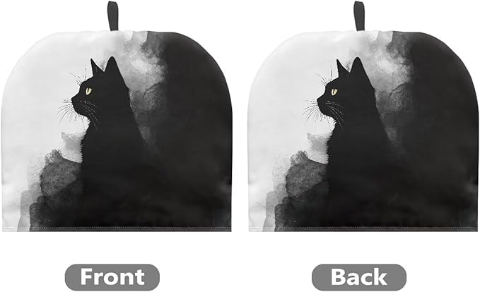 Ink Painting Cat Tea Cozy for Teapot Dome Teapot Cover with Handle Dust Cover Kitchen Kettle Dust Cover Can Hung and Folded Decorative Kitchen for Holiday 竊뉰lack竊?"<div>