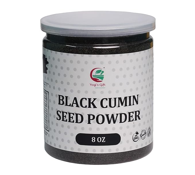 Black Cumin Seed Powder 8oz - Ground Nigella Sativa, Kalonji - Comino Negro en Polvo for Cooking, Smoothies, and Natural Flavor Boost, Long-Lasting Aroma - By Yogis Gift짰