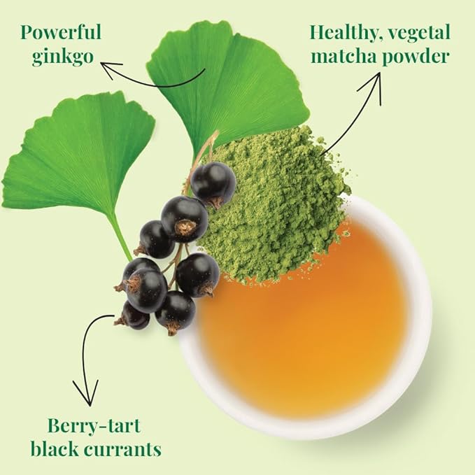 The Republic of Tea - Brain Boost SuperGreen Green Tea, Ginkgo Biloba, and Matcha Tea Blend (36 Tea Bags)