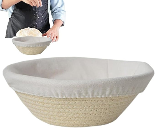 Bread Proofing Basket - Round Oval Bread Proofing Baskets Cotton Rope - Kitchen Gadget, Baking Supplies for Artisan Pastry Making