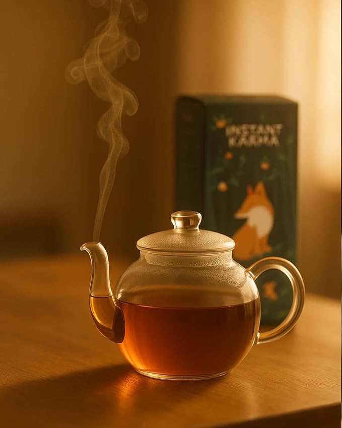 Instant Karma Tea | Dates, Ginger & Cinnamon Instant Tea | All-Natural, Caffeine-Free, No Added Sugar | Warm & Comforting | 20 Sachets (Dates, Ginger, and Cinnamon)