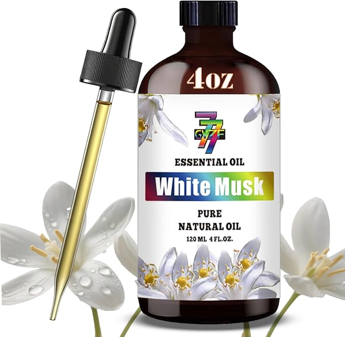 White Musk Essential Oil (4 oz/120 ml) ??White Musk Oils for Aromatherapy, diffusers, humidifiers, Home fragrances, DIY Skincare, soap Making, DIY Candle, Relaxation, Yoga, and Meditation