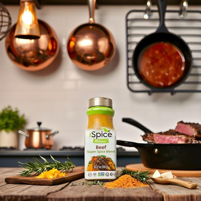 iSpice Blend| Beef Seasoning | 18.27 oz | Mixed Spice & Seasoning | Bulk Size | Halal | Kosher