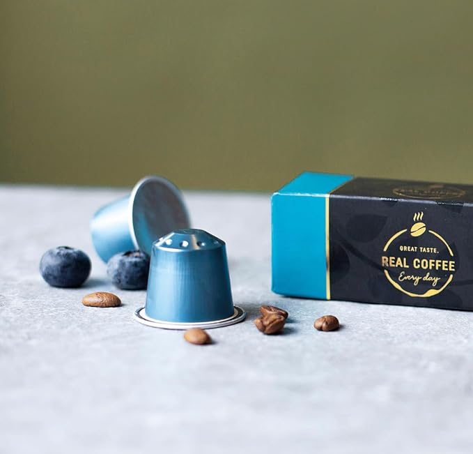 Decaf Italian ‘Torino’ Espresso Compatible with Nespresso | 100 Decaffeinated Aluminum Capsules | Bold Italian Flavor With No Buzz | Medium roast Arabica unfolds fresh fruits, flowers and honey