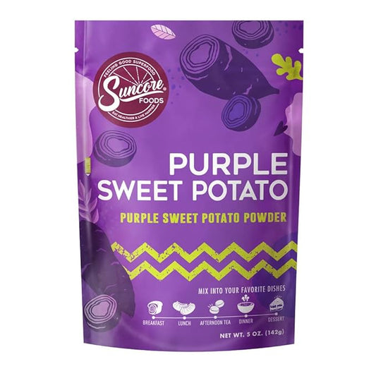 Suncore Foods Purple Sweet Potato Powder, Purple Food Coloring Powder, Gluten-Free, Non-GMO, 5oz (1 Pack)