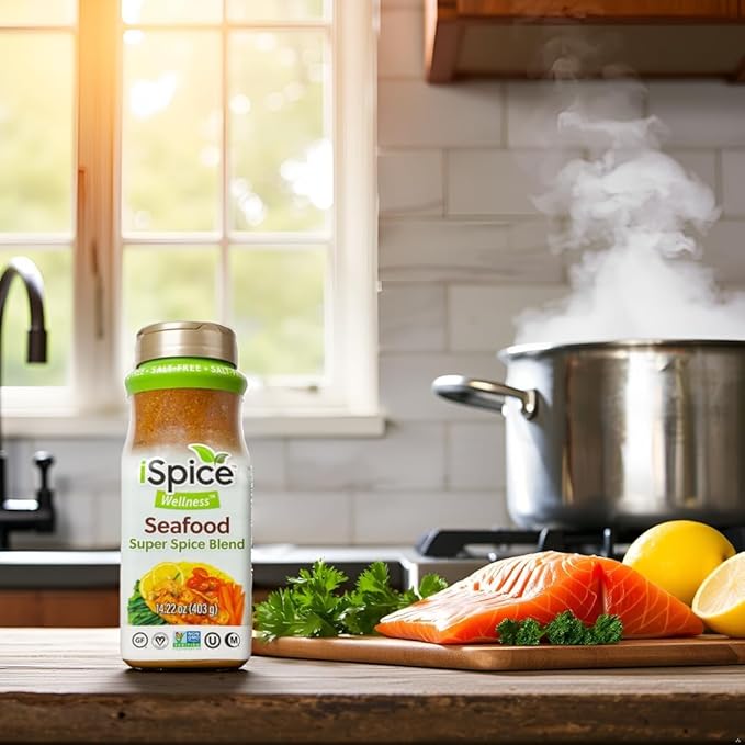 iSpice Blend| Seafood Seasoning | 14.22 oz | Mixed Spice & Seasoning | Bulk Size | Halal | Kosher