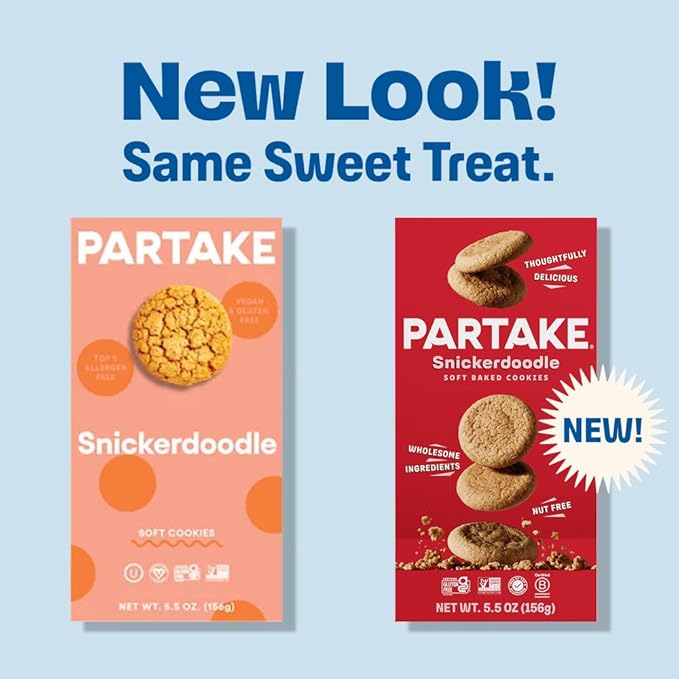 Gluten Free Partake Soft Vegan Cookies ??4 Box Variety Pack | Vegan | Dairy Free, Nut Free, Egg Free, Wheat Free, Soy Free, Safe School Snack