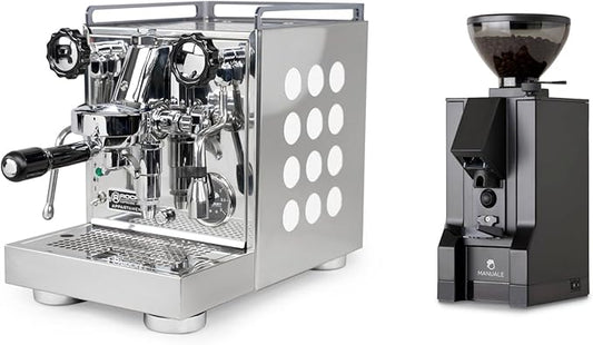Rocket Espresso Appartamento Espresso Machine and Eureka Mignon Notte Grinder Bundle (White)