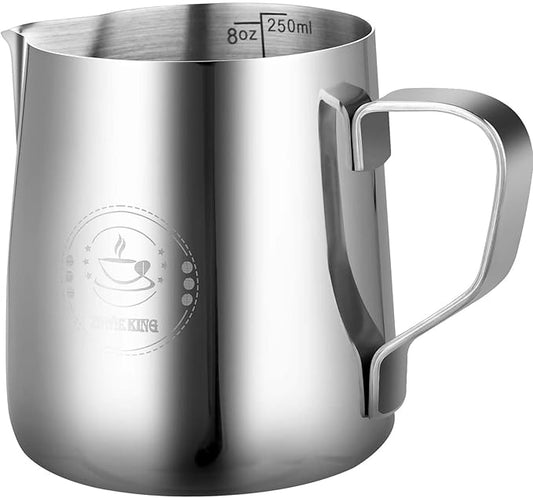250ml Stainless Steel Milk Frothing Pitcher ??Espresso Steaming Pitchers 8 Oz, Precision Pouring for Perfect Latte Art, Frother cup, Coffee Cappuccino Jug