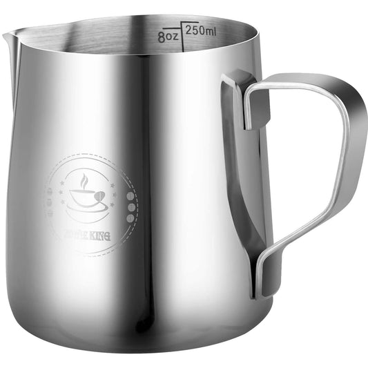 8oz Milk Frothing Pitcher, Stainless Steel Espresso Steamer Frother Cup