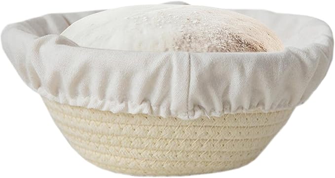 Bread Proofing Basket - Round Oval Bread Proofing Baskets Cotton Rope - Kitchen Gadget, Baking Supplies for Artisan Pastry Making