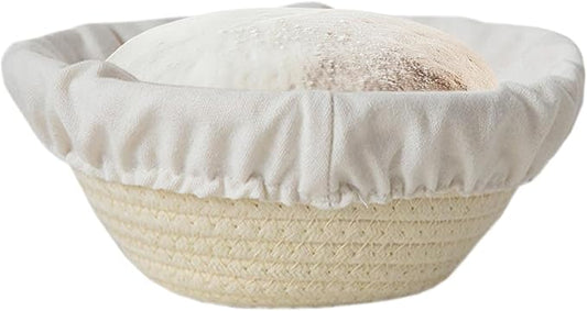 Bread Proofing Basket - Round Oval Bread Proofing Baskets Cotton Rope - Kitchen Gadget, Baking Supplies for Artisan Pastry Making