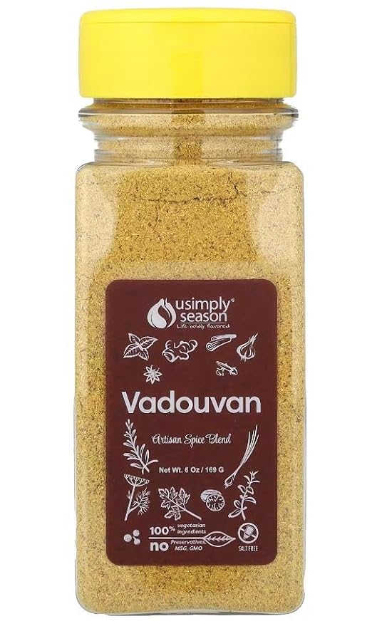 USimplySeason Vadouvan Curry (6 oz) - French Indian Fusion Seasoning Spice Blend for Meat Rubs and Soups - Vegan, Non-GMO, No Salt, Made in USA