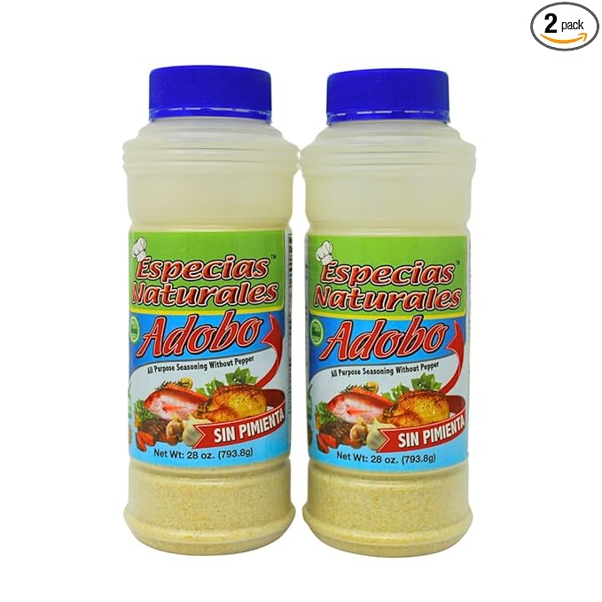 Montero Adobo All Purpose Seasoning with Pepper Extra Large 28 oz Shakeable Canister - Affinity Foods 2 Pack (28 oz, Sin Pimienta)