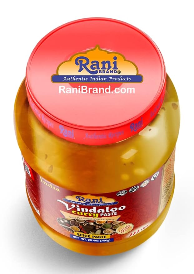 Rani Vindaloo Curry Cooking Spice Paste, Hot! 26.5oz (750g) Glass Jar ~ No Colors | All Natural | NON-GMO | Vegan | Gluten Free | Indian Origin