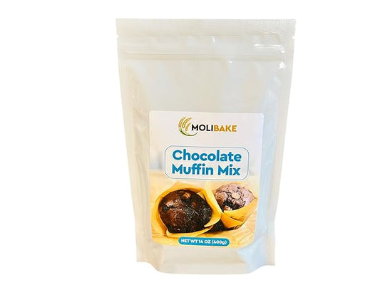 Molibake Chocolate Muffin Mix - Pack of 1 ??Premium Chocolate Muffins Baking Mix with Cocoa Powder and Real Chips for Home Oven and Maker ??14 oz ??Easy-to-Use Mix for Fluffy, Bakery-Style Homemade