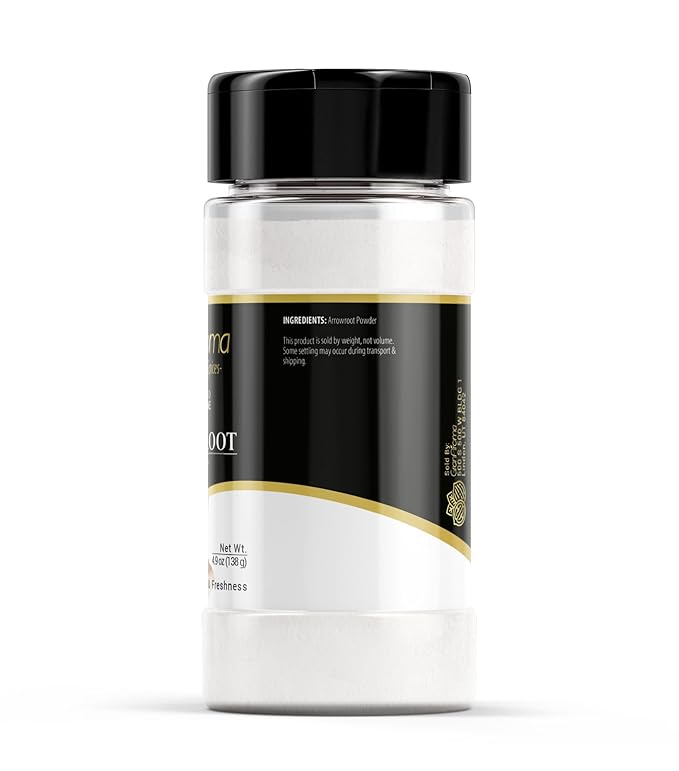 GranAroma Arrowroot Powder, 4.9 oz, Cooking & Baking, Natural Thickener, Versatile Powder
