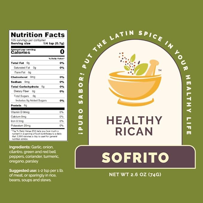 Healthy Rican Salt-Free Adobo, Sazon, Sofrito Seasoning Mix Bundle Non-GMO, No MSG, No Preservatives, Gluten-Free, Keto, Whole30, Diabetic Friendly (SF Variety Bundle)
