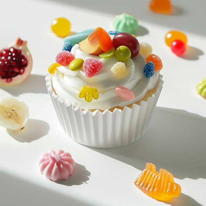 200pcs White Standard Cupcake Liners for Baking Cup, No Smell, Grease-proof Muffin Liners, Standard Size Cupcake Cups for Party, Wedding, Birthday