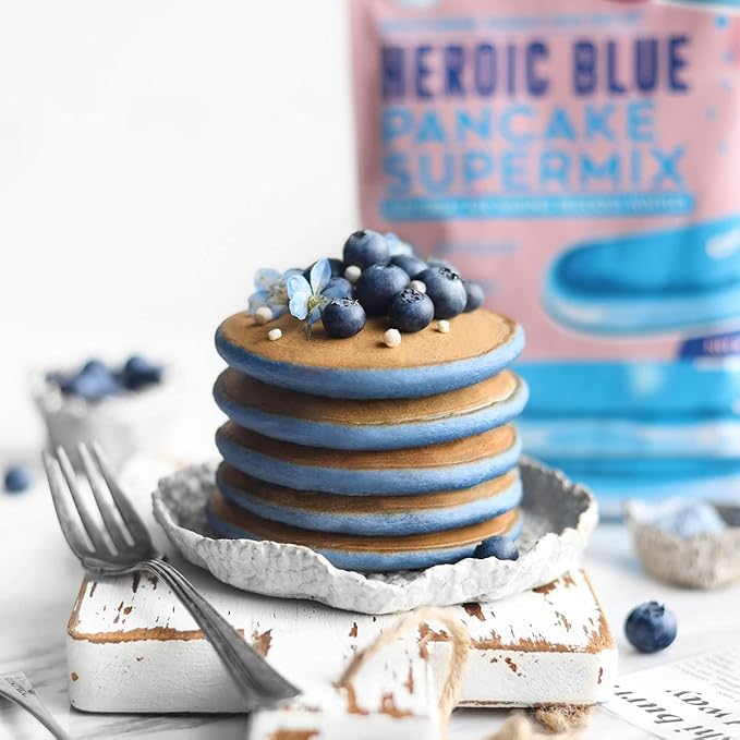 Suncore Foods Heroic Blue Spirulina Pancake & Waffle Mix, Non-GMO, 20oz (1 Pack)