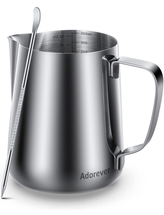 Adorever Stainless Steel Milk Frothing Pitcher – 8.5 oz