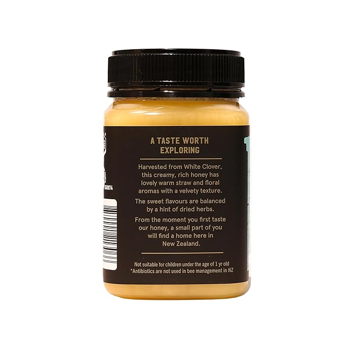 Taylor Pass Honey Co Creamed Clover Honey | Raw Creamed New Zealand Honey | Naturally Sweet & Velvety | Non-GMO, Halal, B Corp Certified | BPA-Free Jar | 1 lb 1.6 oz