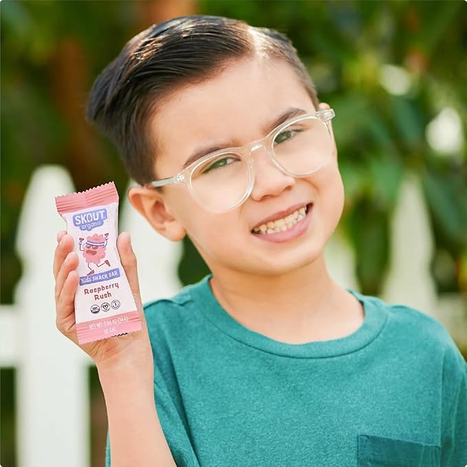 Skout Organic Real Food Bars for Kids Fruit Variety Pack (18 Pack) | Organic Snacks for Kids | Plant-Based Nutrition, No Refined Sugar | Vegan | Gluten, Dairy, Grain & Soy Free