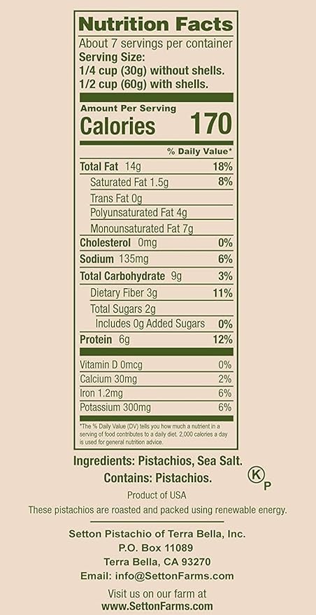 Setton Farms Pistachios, Dry Roasted and Salted Pistachios, Extra Large Premium California Pistachios, In Shell Pistachios, 3lb Burlap Gift Bag, 48 oz, Certified Non-GMO, Gluten Free, Vegan and Kosher