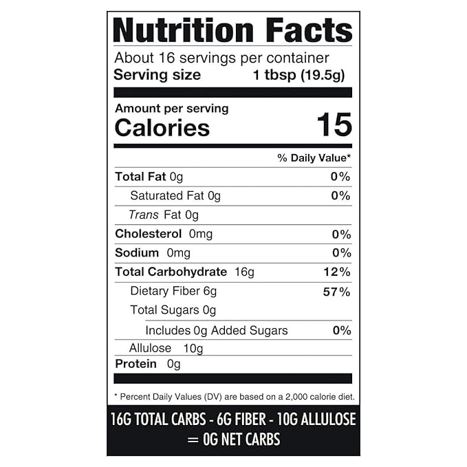 Wholesome Yum Zero Sugar Honey Substitute (Keto) - Natural Sugar Free Honey Alternative With Monk Fruit & Allulose - Zero Net Carbs, Non GMO, Gluten Free, No Aftertaste (11 oz)