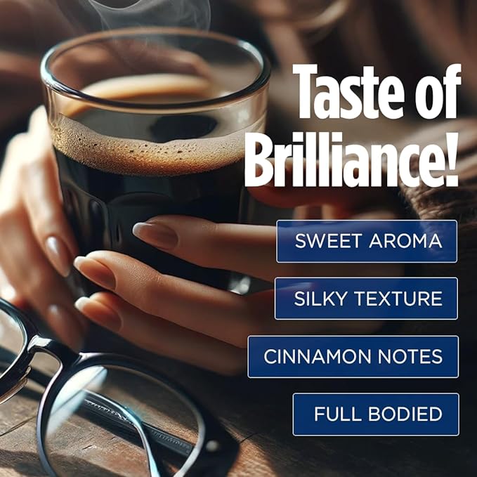 VitaCup Genius Instant Coffee Packets, Increase Energy & Focus, Keto Coffee, Serve Hot or Cold Brew, MCT Oil, Turmeric, B Vitamins, D3, Bold & Smooth,100% Arabica Coffee in Single Serve Sticks, 48 Ct