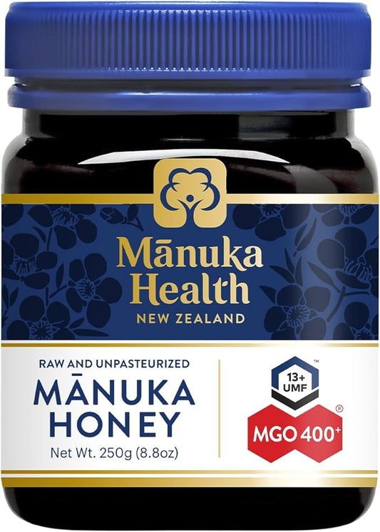 Manuka Health UMF 13+/MGO 400+ Manuka Honey (250g/8.8oz), Superfood, Authentic Raw Honey from New Zealand