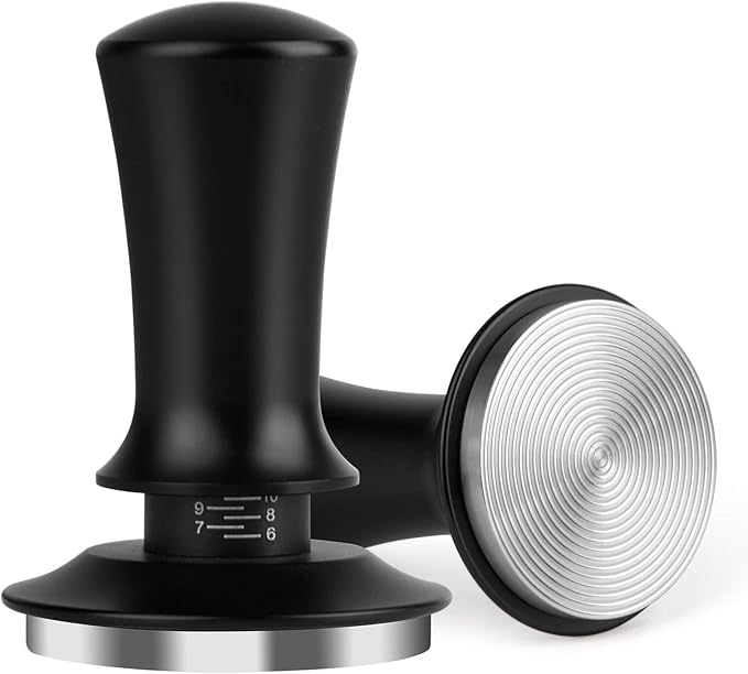 51mm Espresso Tamper, Coffee Tamper for Espresso Machine, Espresso Tamp with Spring Loaded Tamper, Depth-adjustable Espresso Hand Tampers 51mm