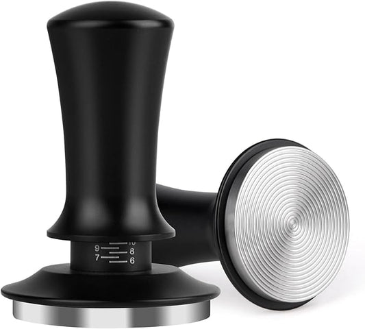 53mm Espresso Tamper, Coffee Tamper for Espresso Machine, Espresso Tamp with Spring Loaded Tamper, Depth-adjustable Espresso Hand Tampers 53mm